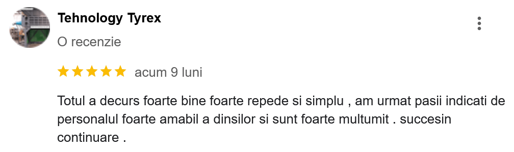 Tehnology Tyrex certificare iso